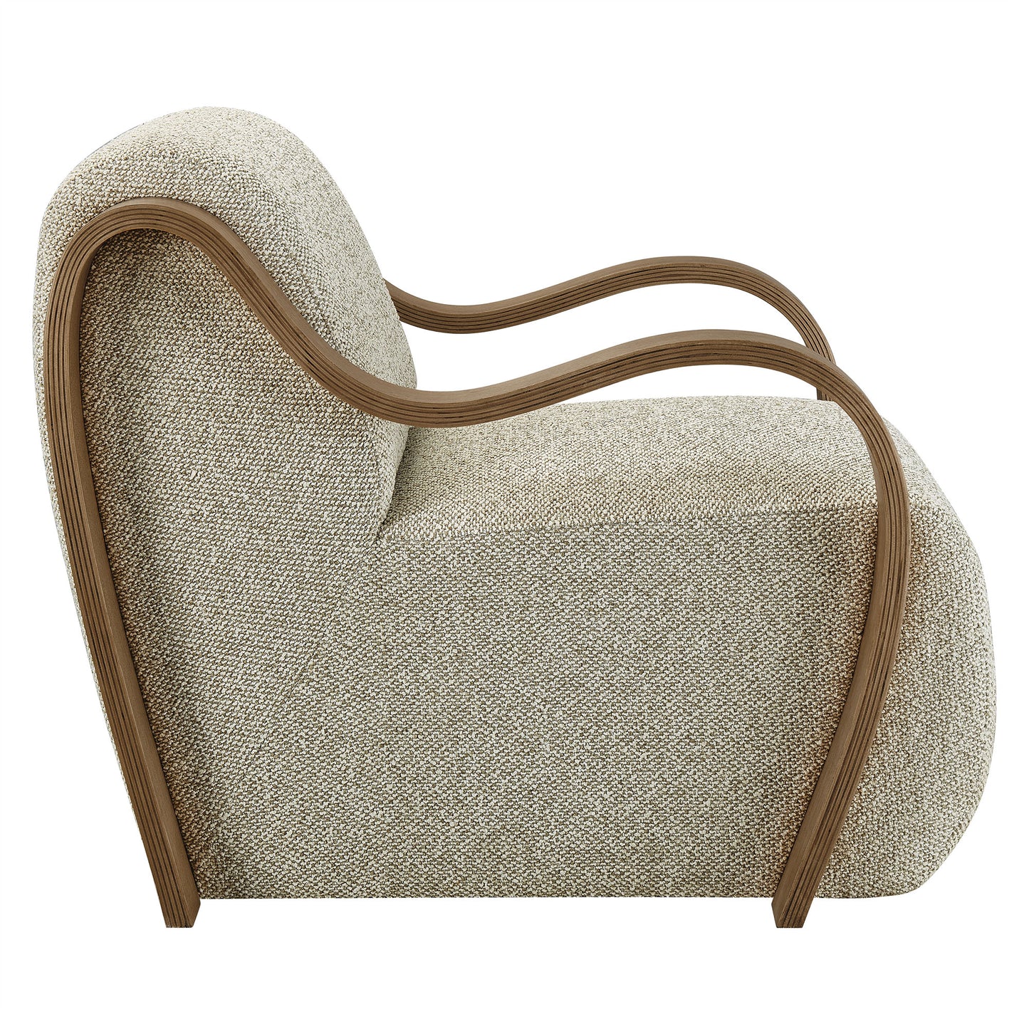 Maestro Lattice Boucle Accent Armchair in Marble