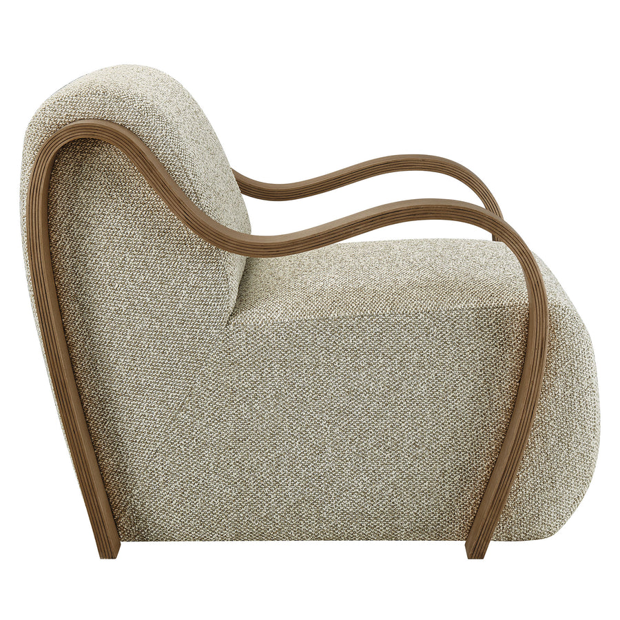 Maestro Lattice Boucle Accent Armchair in Marble