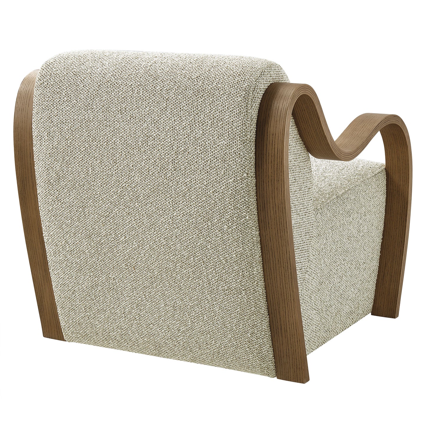 Maestro Lattice Boucle Accent Armchair in Marble
