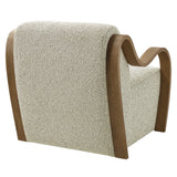 Maestro Lattice Boucle Accent Armchair in Marble