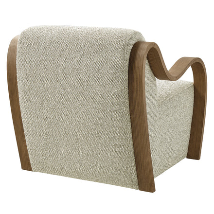Atrium Lattice Boucle Accent Armchair in Marble