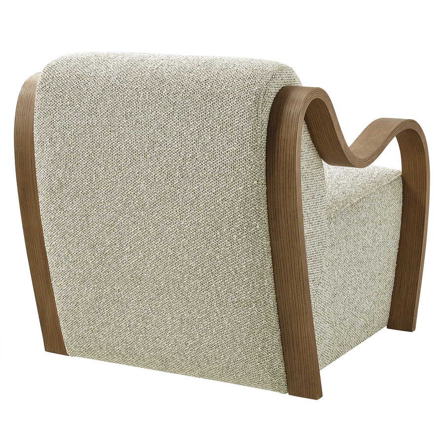 Maestro Lattice Boucle Accent Armchair in Marble