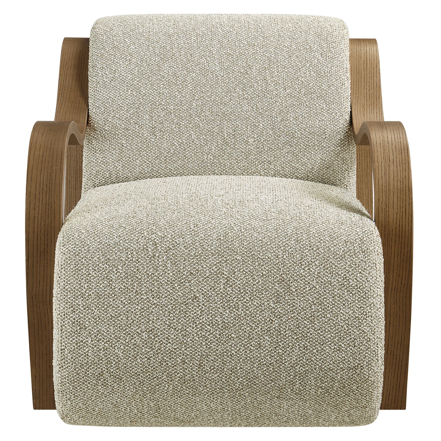 Maestro Lattice Boucle Accent Armchair in Marble