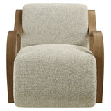 Maestro Lattice Boucle Accent Armchair in Marble