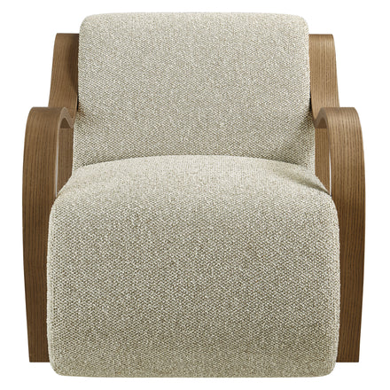 Atrium Lattice Boucle Accent Armchair in Marble