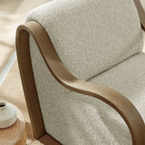 Maestro Lattice Boucle Accent Armchair in Marble