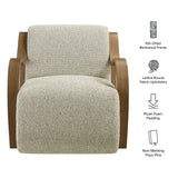 Maestro Lattice Boucle Accent Armchair in Marble
