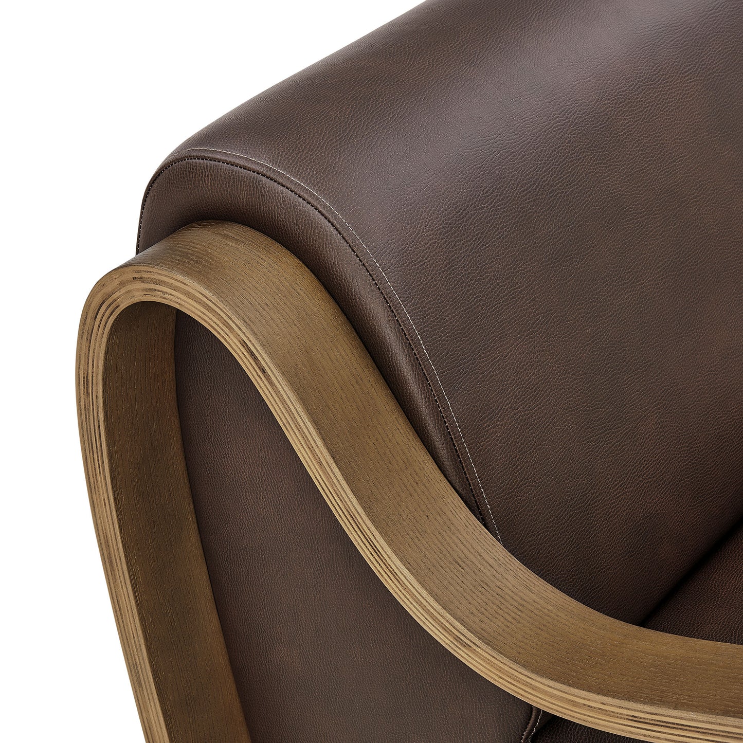 Maestro Vegan Leather Accent Armchair in Espresso