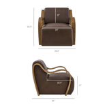 Maestro Vegan Leather Accent Armchair in Espresso