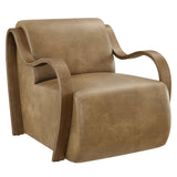 Maestro Vegan Leather Accent Armchair in Toast