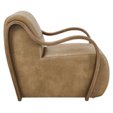Maestro Vegan Leather Accent Armchair in Toast