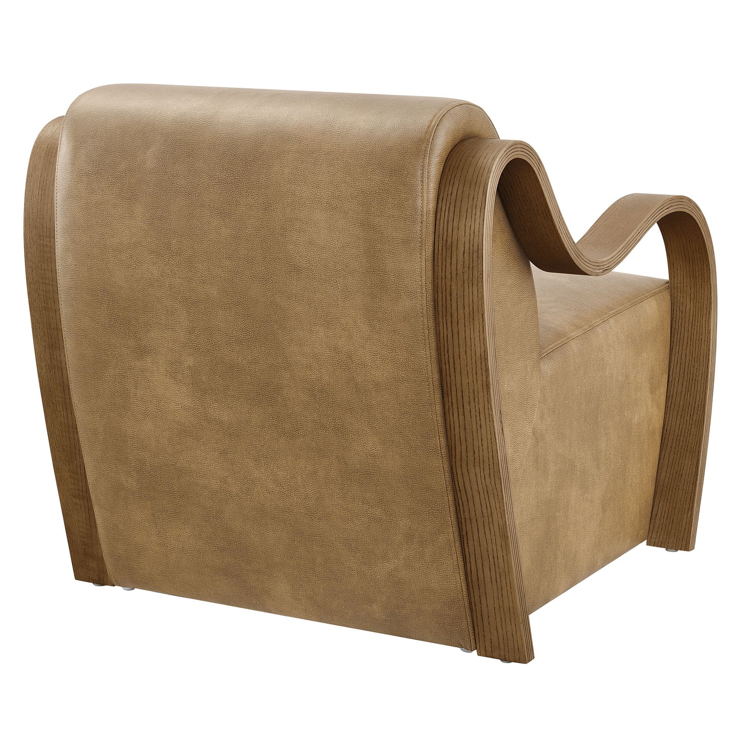 Maestro Vegan Leather Accent Armchair in Toast