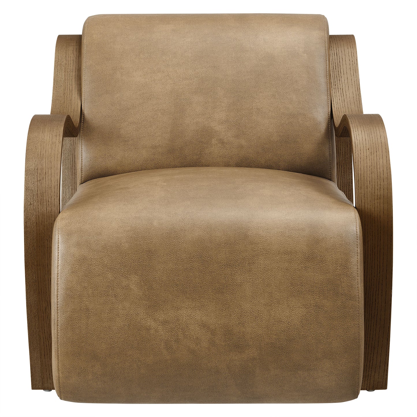 Maestro Vegan Leather Accent Armchair in Toast