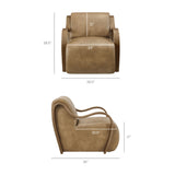 Maestro Vegan Leather Accent Armchair in Toast