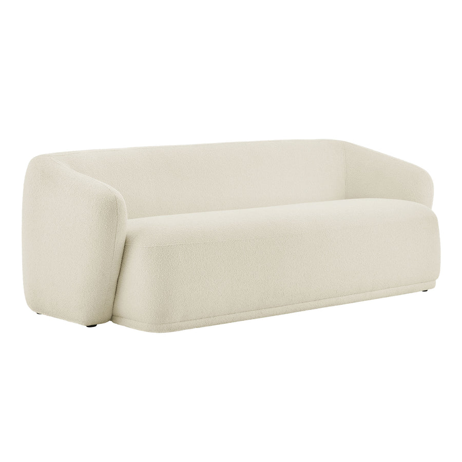 Myrrh 88 Inch Boucle Fabric Sofa in Cream