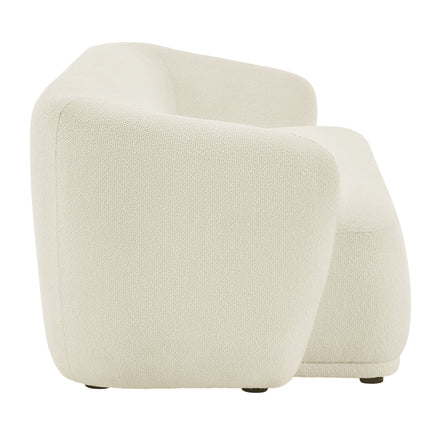 Monica 88 Inch Boucle Fabric Sofa in Cream