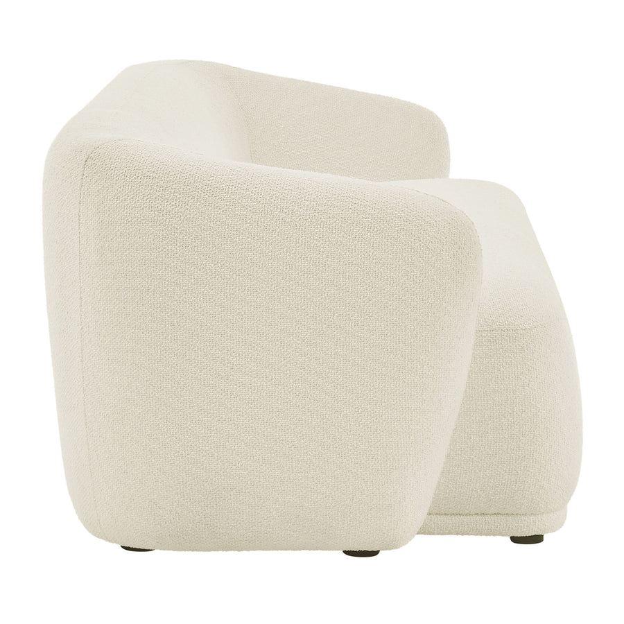 Myrrh 88 Inch Boucle Fabric Sofa in Cream
