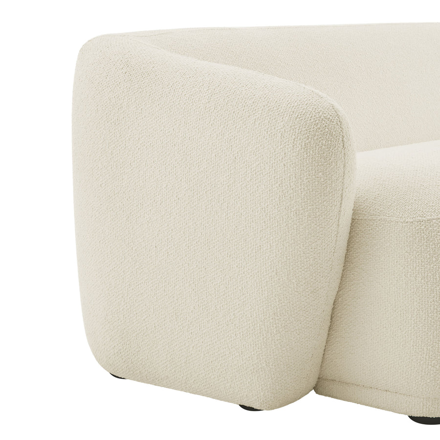 Myrrh 88 Inch Boucle Fabric Sofa in Cream