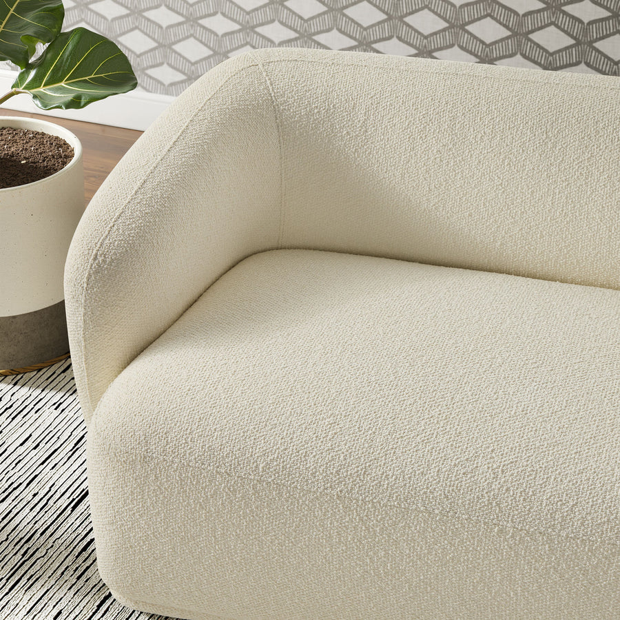 Myrrh 88 Inch Boucle Fabric Sofa in Cream
