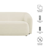Myrrh 88 Inch Boucle Fabric Sofa in Cream