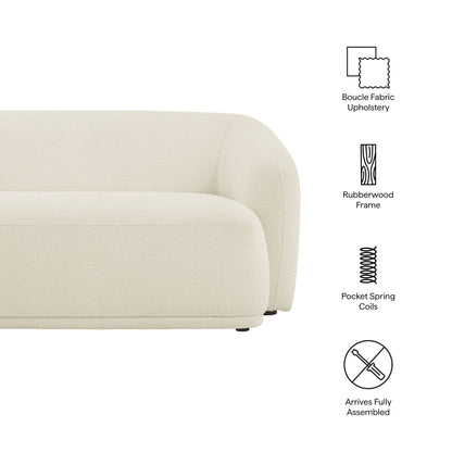 Monica 88 Inch Boucle Fabric Sofa by Furniture for America