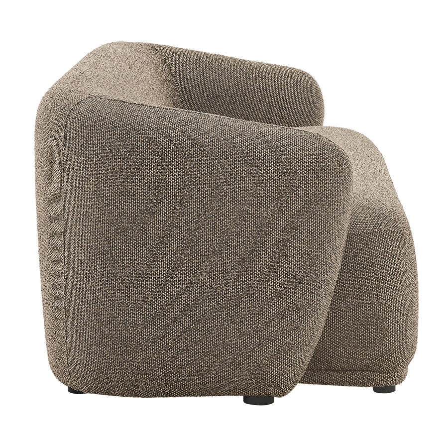 Myrrh 88 Inch Boucle Fabric Sofa in Earth