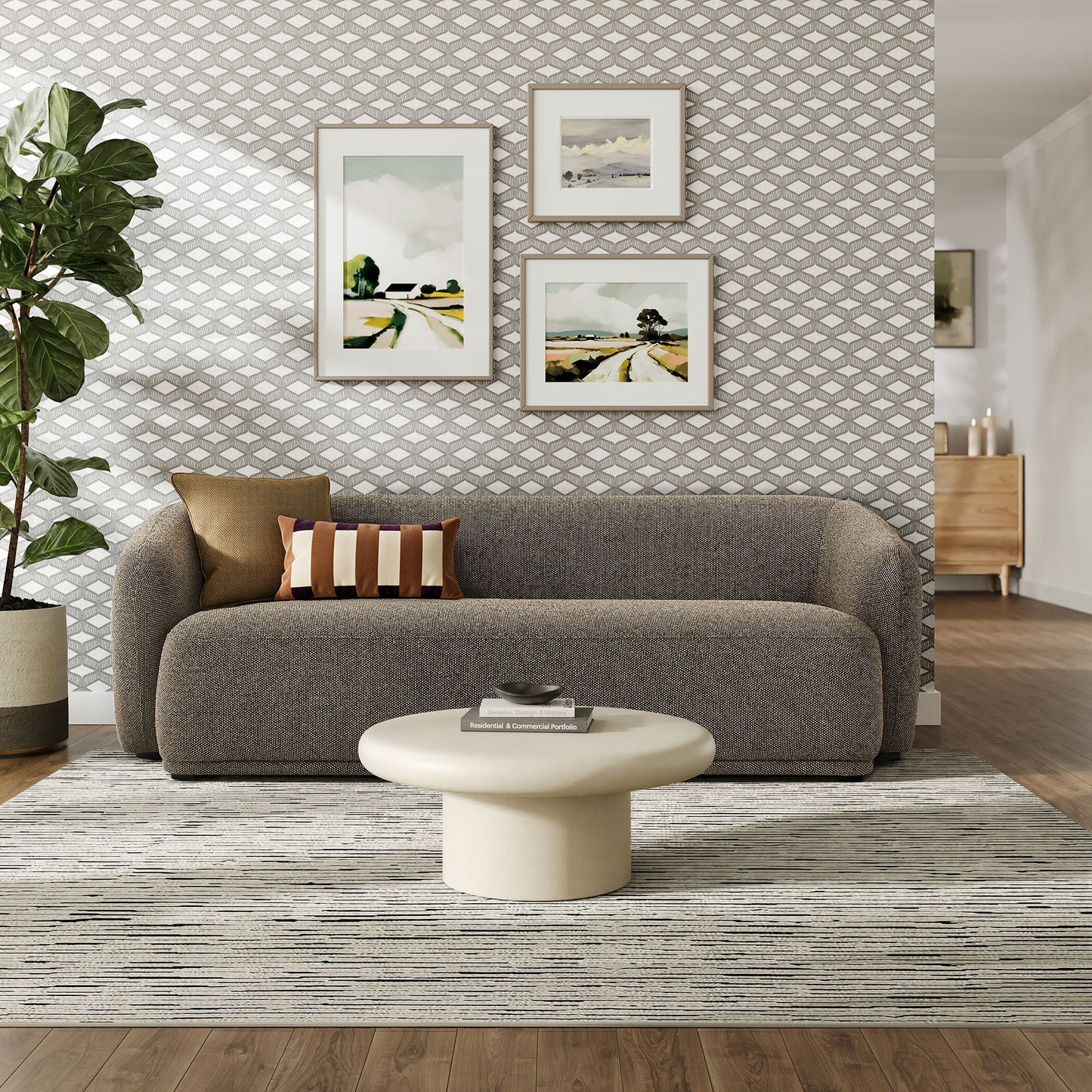 Monica 88 Inch Boucle Fabric Sofa by Furniture for America