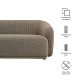 Myrrh 88 Inch Boucle Fabric Sofa in Earth