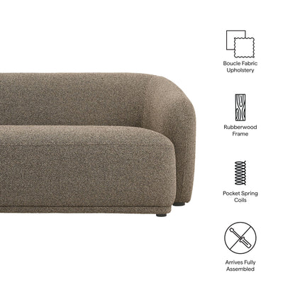 Monica 88 Inch Boucle Fabric Sofa by Furniture for America
