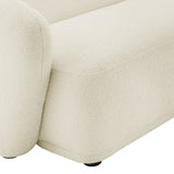 Myrrh 2 Piece Right Facing Boucle Fabric Modular Sofa with Chaise in Cream