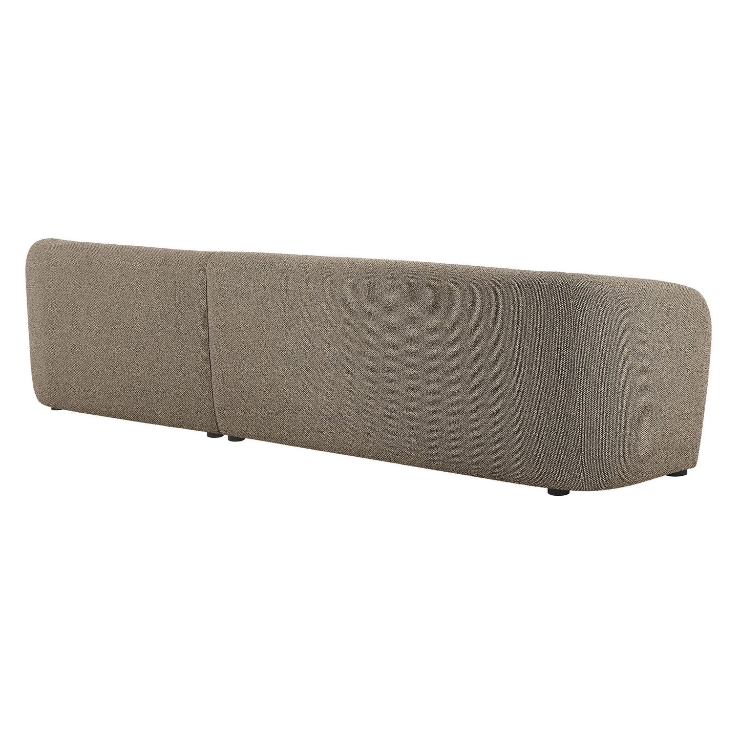 Myrrh 2 Piece Right Facing Boucle Fabric Modular Sofa with Chaise in Earth