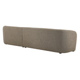 Myrrh 2 Piece Right Facing Boucle Fabric Modular Sofa with Chaise in Earth