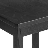Lennox Oak Wood Counter Stool With Wavy Razor Back in Black