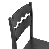 Lennox Oak Wood Counter Stool With Wavy Razor Back in Black