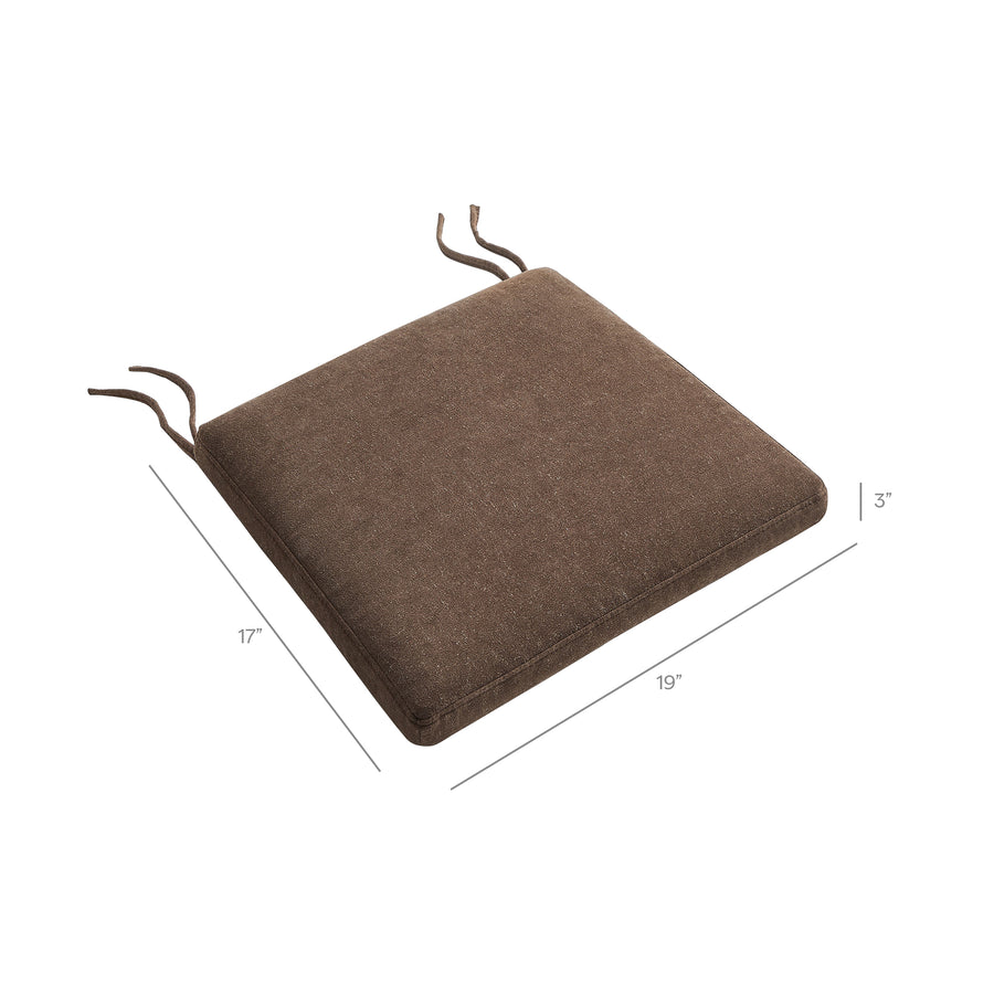 Lennox Fabric Dining Chair Seat Cushion in Cocoa