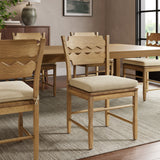 Lennox Fabric Dining Chair Seat Cushion in Linen