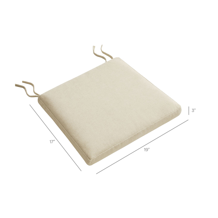 Lennox Fabric Dining Chair Seat Cushion in Linen