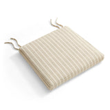 Lennox Fabric Dining Chair Seat Cushion in Oatmeal Stripe