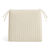 Lennox Fabric Dining Chair Seat Cushion in Oatmeal Stripe