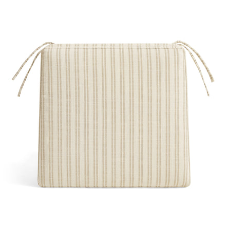 Jax Fabric Dining Chair Seat Cushion in Oatmeal Stripe
