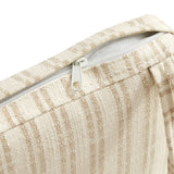 Lennox Fabric Dining Chair Seat Cushion in Oatmeal Stripe