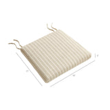 Lennox Fabric Dining Chair Seat Cushion in Oatmeal Stripe