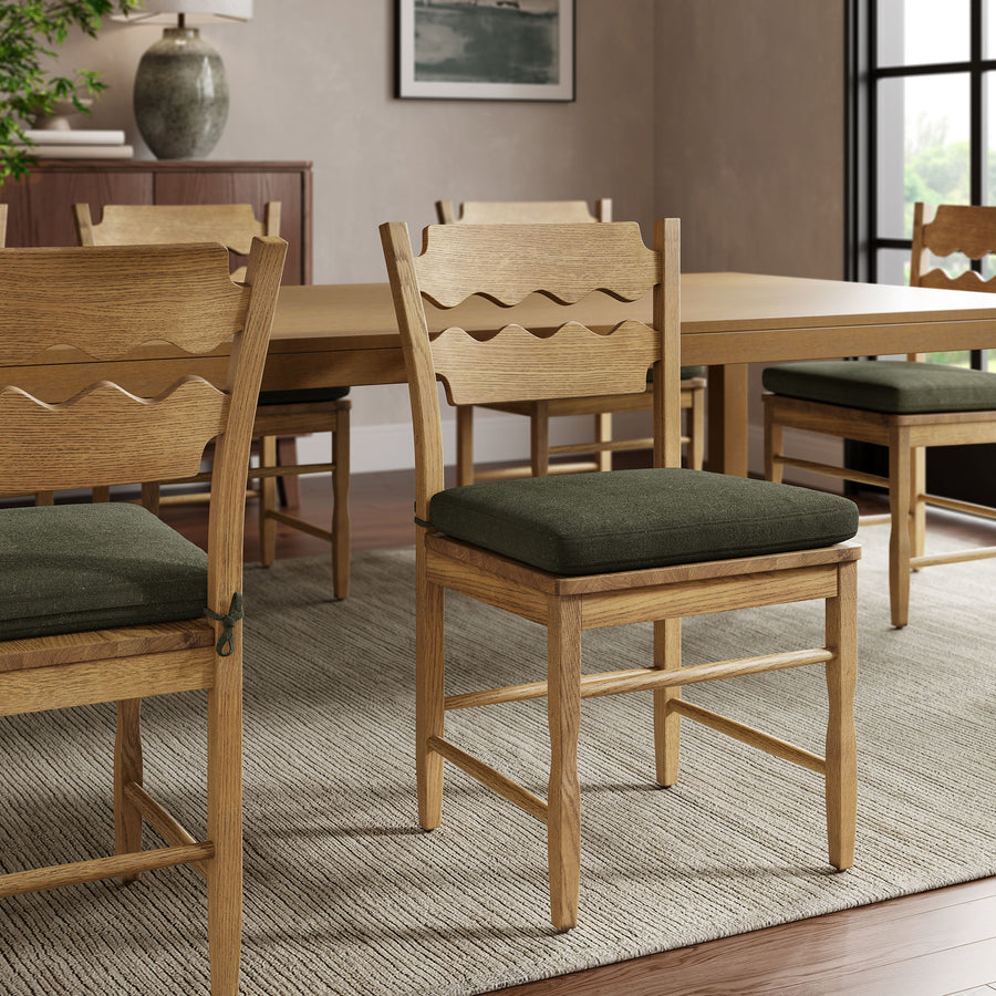Lennox Fabric Dining Chair Seat Cushion in Sage