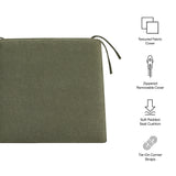 Lennox Fabric Dining Chair Seat Cushion in Sage
