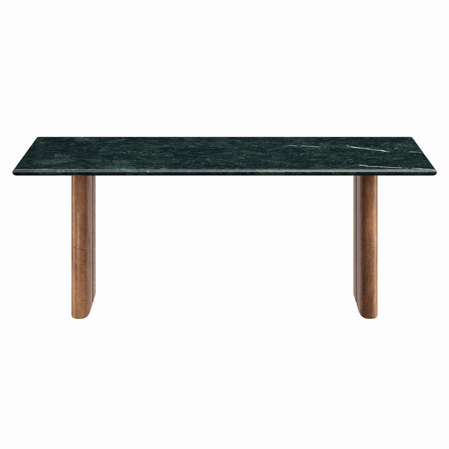 Ember Marble Coffee Table in Walnut Green Marble