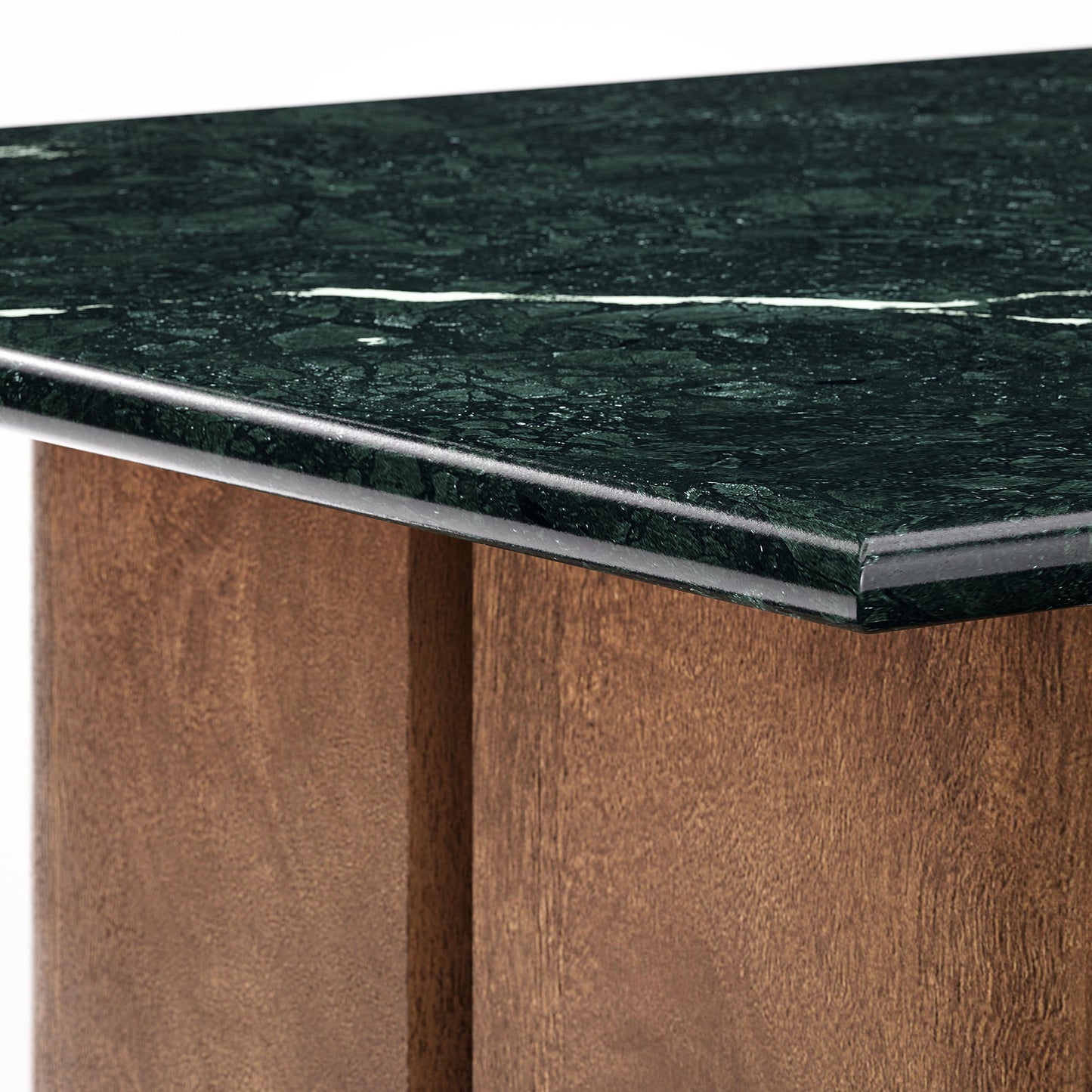 Ember Marble Coffee Table in Walnut Green Marble