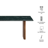 Ember Marble Coffee Table in Walnut Green Marble