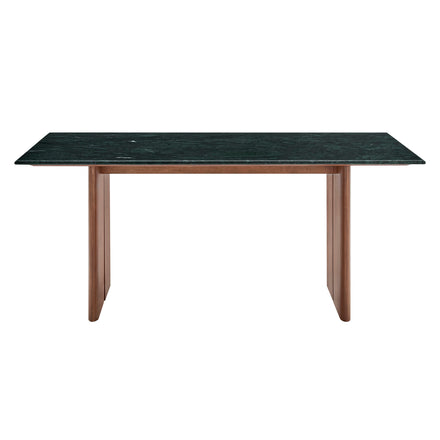 Amistad 72 Inch Marble Dining Table in Walnut Green Marble