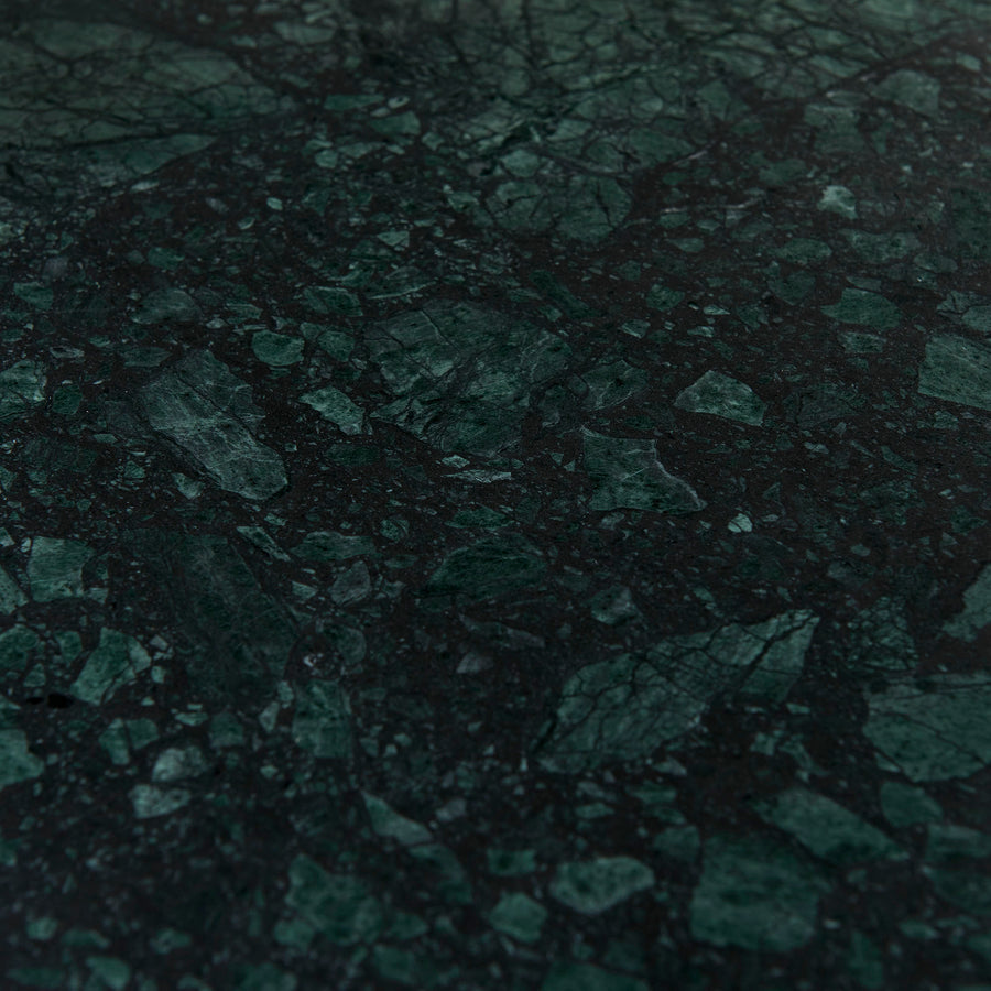 Ember 72 Inch Marble Dining Table in Walnut Green Marble