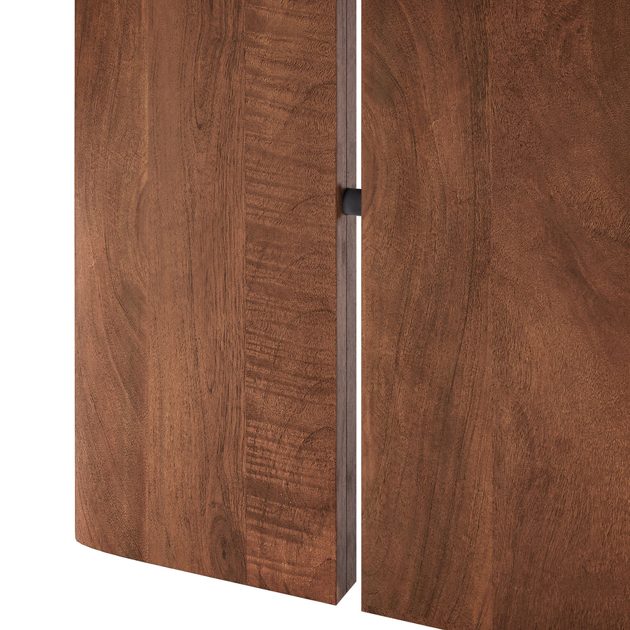 Ember 86 Inch Marble Dining Table in Walnut Green Marble